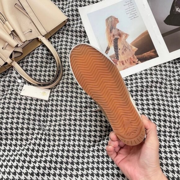 Contemporary Golden Goose Sneakers - Brown & Yellow Lace Options - Picture 6 of 9